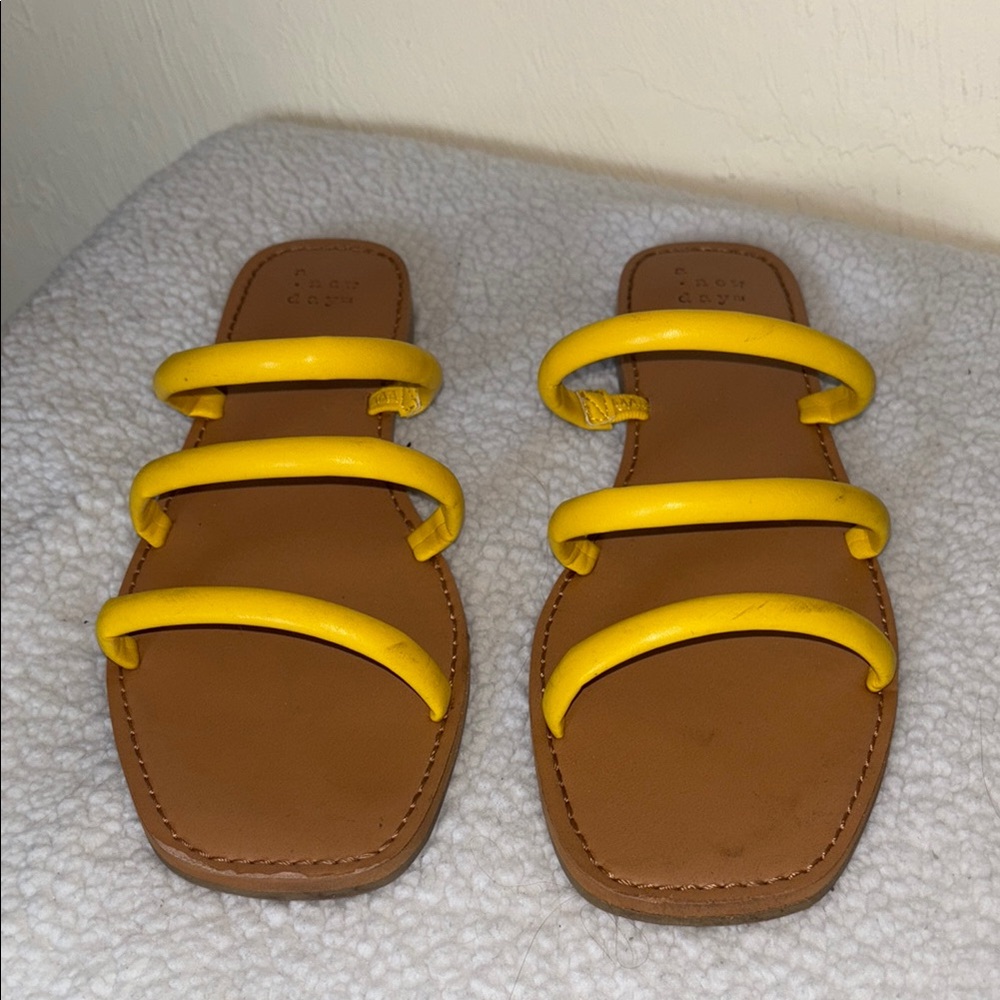 A New Day Yellow Strappy Sandals